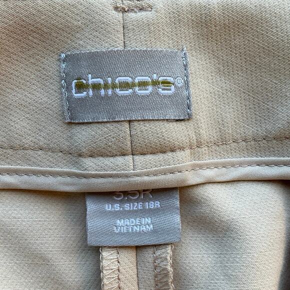 NWT Chico’s Light Khaki So Slimming Straight Leg Pants Size 3.5 (18R) - Picture 3 of 9